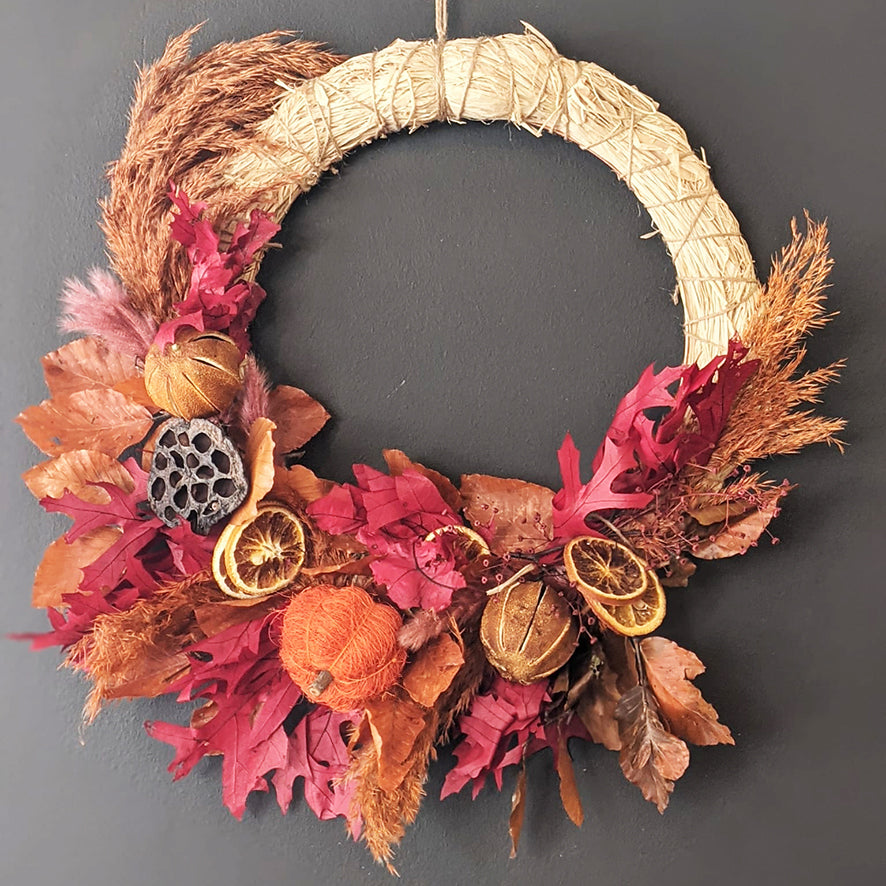 Seasonal Wreaths - autumn coloured wreath