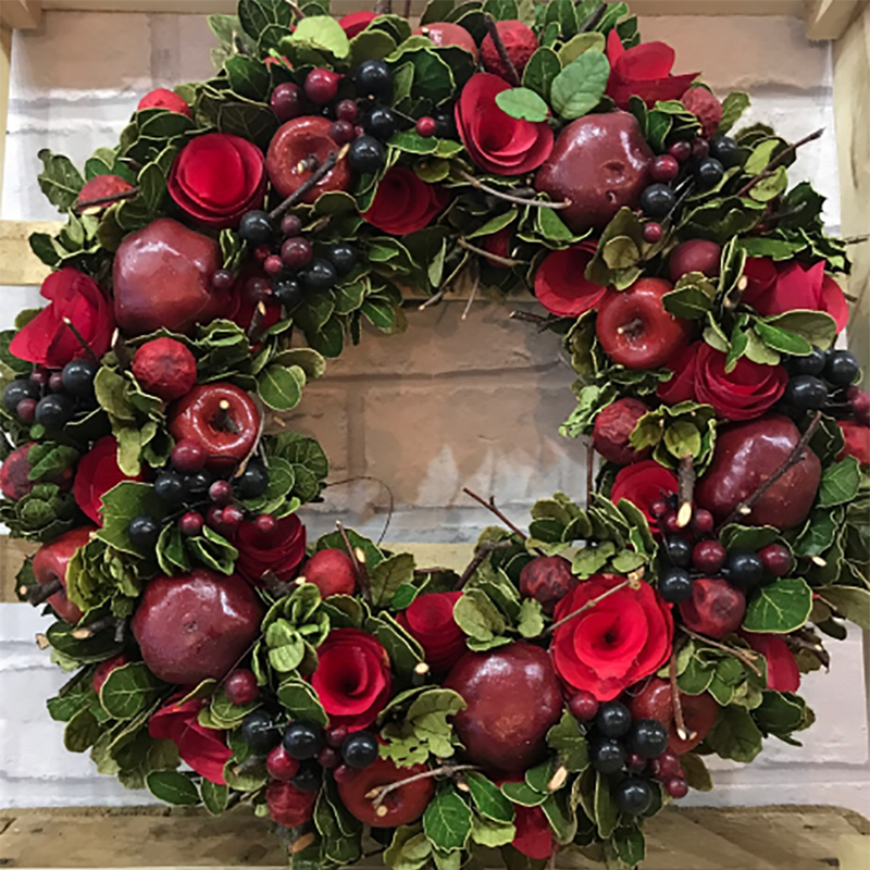 Wreath 20inch - Fresh Fir Decorated Christmas